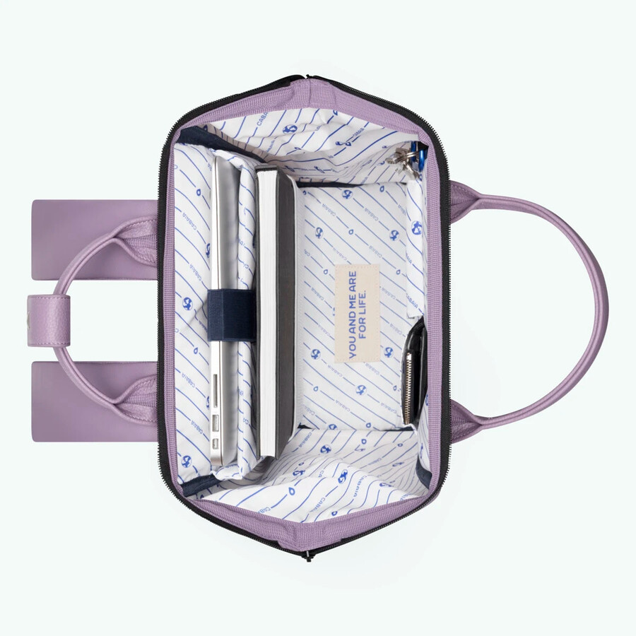 mochila aventurera mediana parme