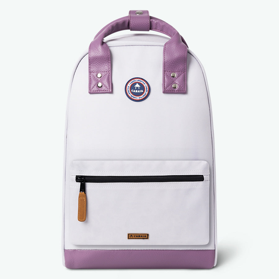mochila morada de la vieja escuela - mediana