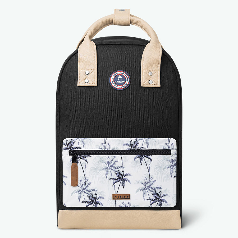 mochila negra de la vieja escuela - mediana