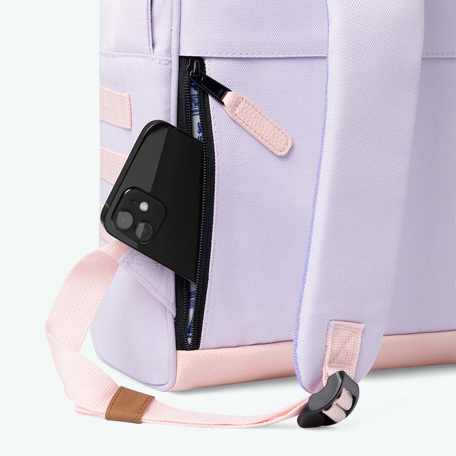 mochila morada de la vieja escuela - mediana