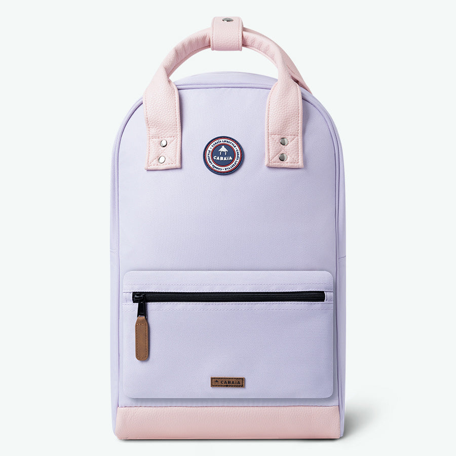 mochila morada de la vieja escuela - mediana