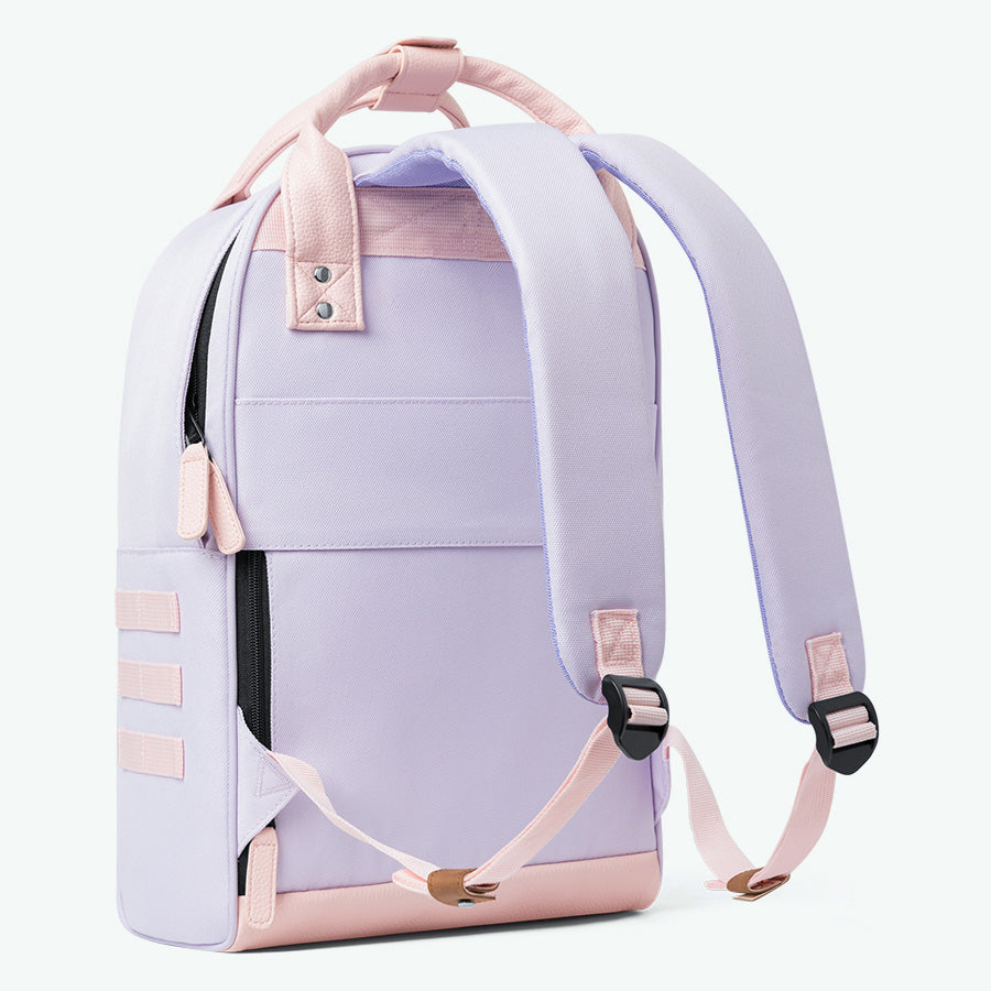 mochila morada de la vieja escuela - mediana